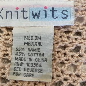 KnitWits | Swim | Beach Coverup In Gorgeous Nude Crochet Look So